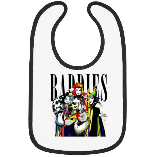 Disney Villians Baddies Graphic Design Maleficent Queen Cruella,Ursla Bibs