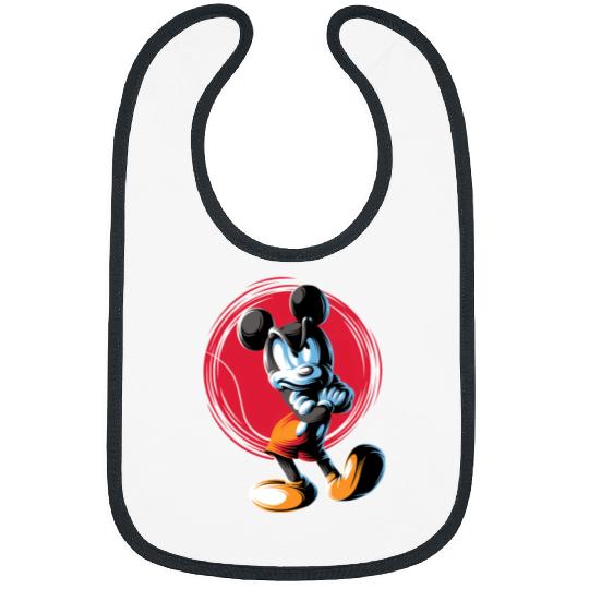 Retro Disney Mickey Angry Bibs, Disney Mickeyu Mouse Bibs