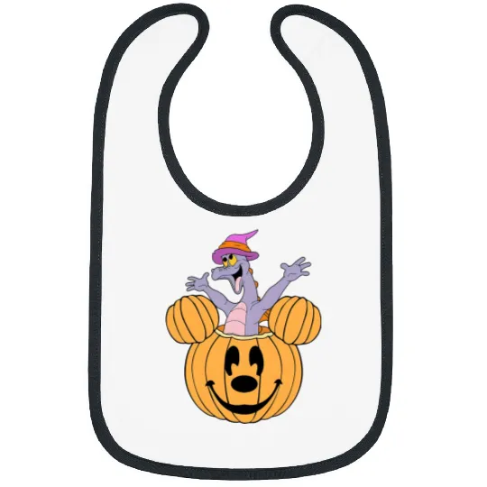 Retro Disney Figment Pumpkin Halloween Costume Bibs