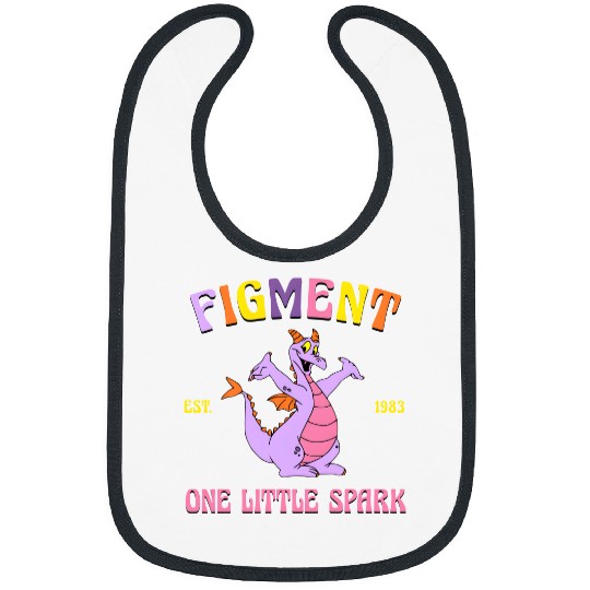 Retro Figment Bibs, Figment Est 1983, One Little Spark, Journey Into Imagination, Disneyland Bibs