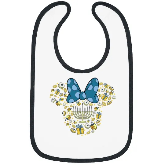 Disney Minnie Mouse Hanukkah Chanukah Bibs,Happy Hanukkah Bibs