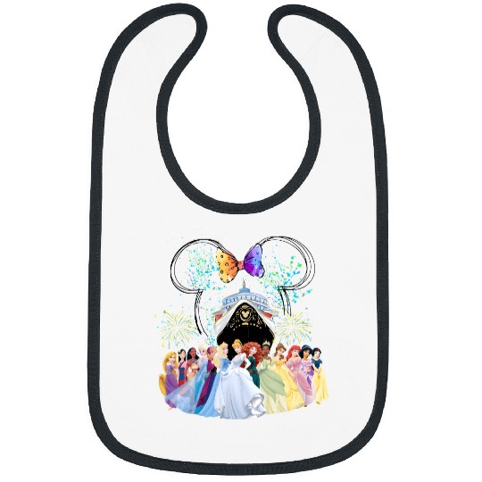 Disney Cruise Princess Bibs, Disney Princess Bibs, Disney Cruise Line 25th Anniversary Bibs