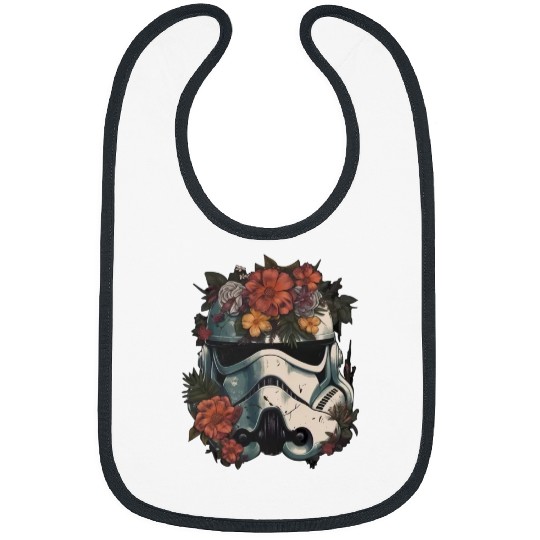 Stormtrooper Floral Flower Retro Bibs Disneyland Summer Trip 2023 Bibs