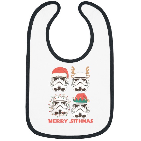 Retro Star Wars Merry Sithmas Bibs, Stormtrooper Christmas Bibs, Vintage Star Wars Christmas Bibs, Disney Star Wars Bibs