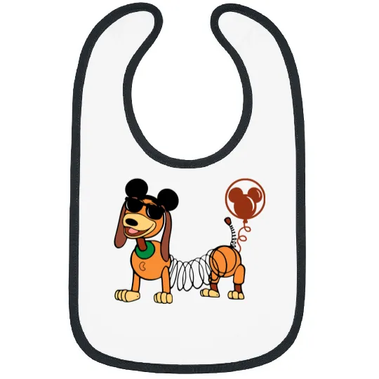 Toy Story Slinky Dog Bibs, Disney Toy Story Bibs, Mickey Ears Slinky Dog