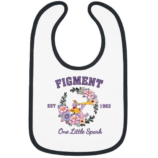 Disney Figment Bibs, Purple Dragon Bibs, Figment Est 1983 Bibs