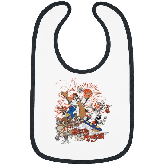 Disney Mickey & Friend Brer Rabbit Bear Fox Splash Mountain Retro Bibs, Magic Kingdom Bibs
