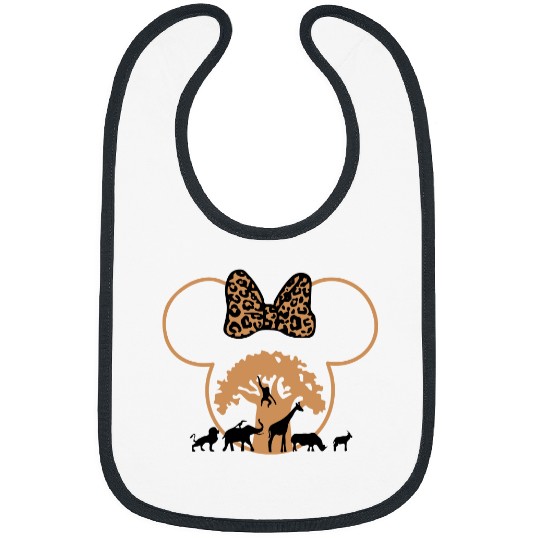 Discover Disney Animal Kingdom Minnie Ears Bibs, Retro Minnie Safari Bibs, Mickey and Friends Bibs, Disney Family Trip 2023 Bibs
