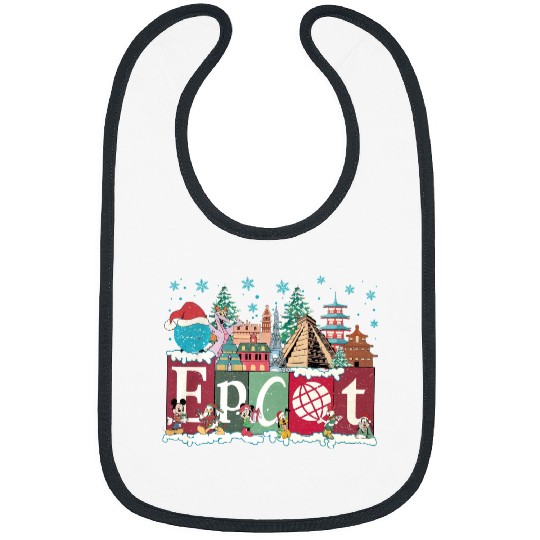 Epcot Christmas Bibs, Joy to the World, Disney Christmas Trip Bibs