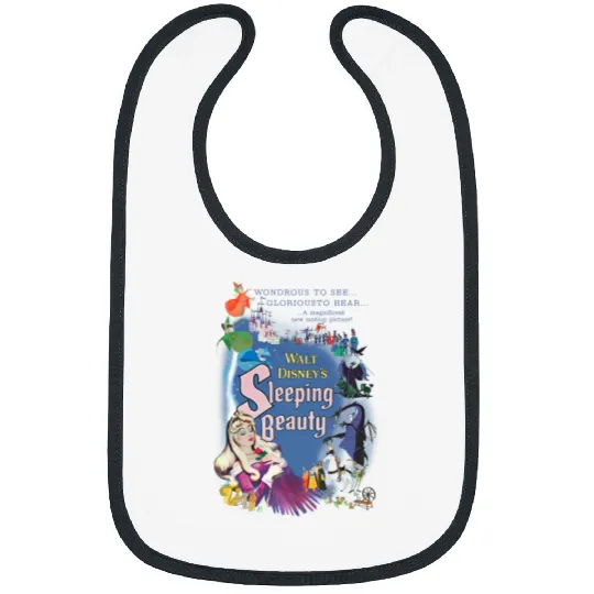 Retro Disney Sleeping Beauty Bibs, Aurora and Prince Philip Bibs