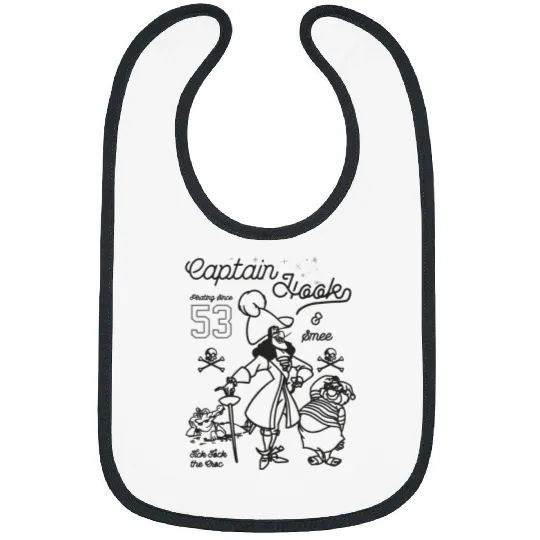 Disney Peter Pan Captain Hook And Mr. Smee Outline Sketch Bibs