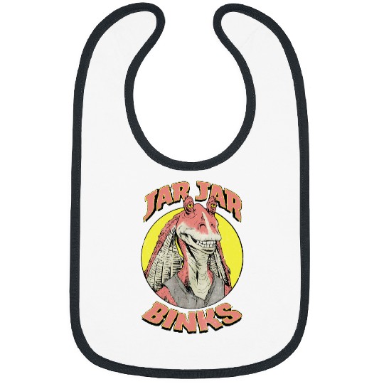 Retro Team Jar Jar Binks Funny Star Wars Fan  Bibs, Vintage Star Wars Galaxy's Edge Bibs, Disneyworld Bibs