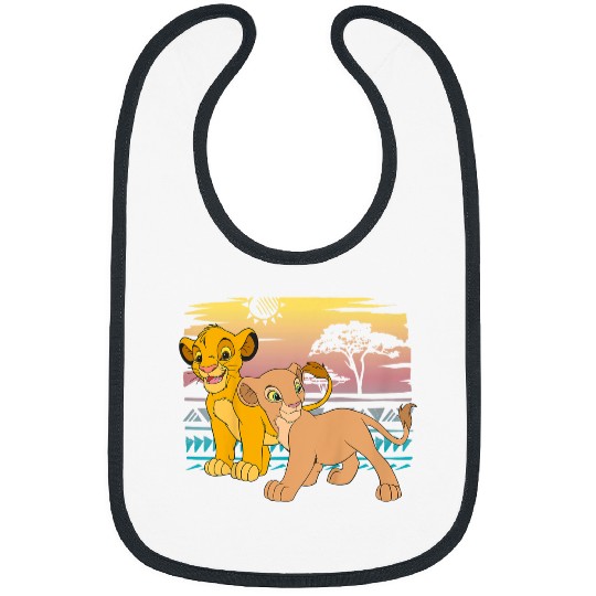Disney The Lion King Young Simba Nala 90s Bibs