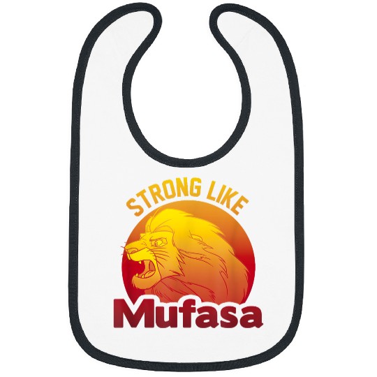 Disney The Lion King Strong Like Mufasa Sunset Logo Bibs