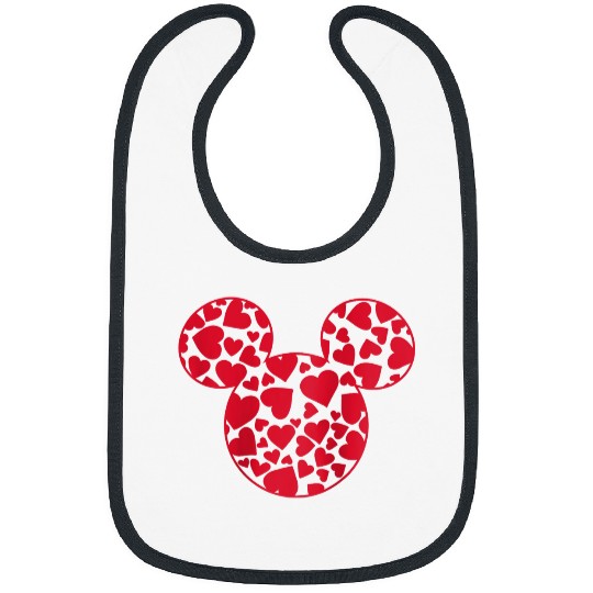 Disney Mickey And Friends Valentine's Day Mickey Heart Fill Raglan Bibs