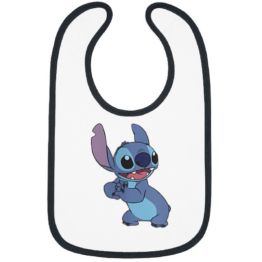Discover Womens Disney Lilo Stitch Cute Stitch Pose Left Chest Pocket Logo Bibs