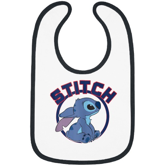 Disney Lilo Stitch Cute Stitch Profile Big Chest Circle V2 Bibs