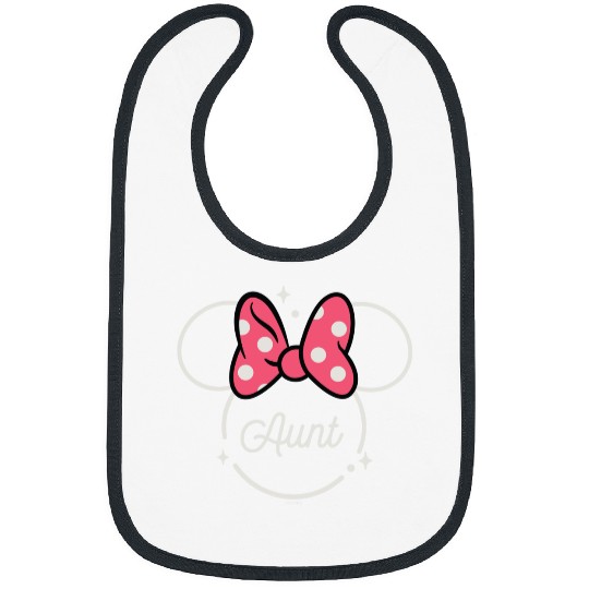 Disney Minnie Mouse Aunt Family Head Icon Magic Mothers Day Long Sleeve Bibs