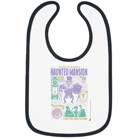 Vintage Retro The Haunted Mansion Disneyland Halloween Spooky Month Spooky Season Bibs
