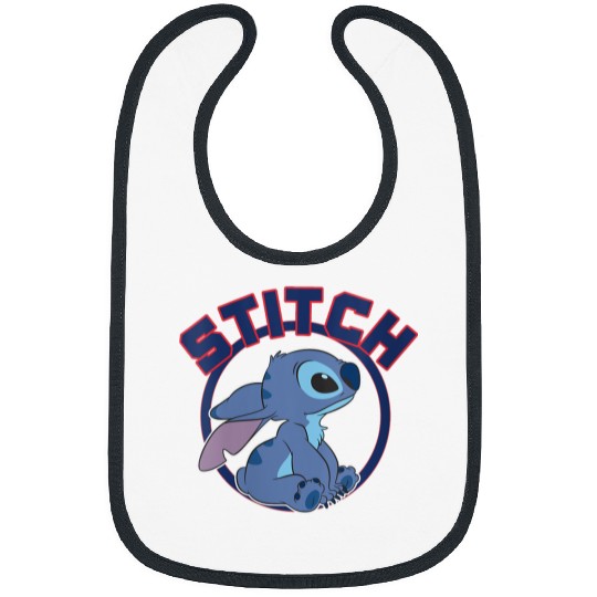 Womens Disney Lilo Stitch Cute Stitch Profile Big Chest Circle V2 Bibs