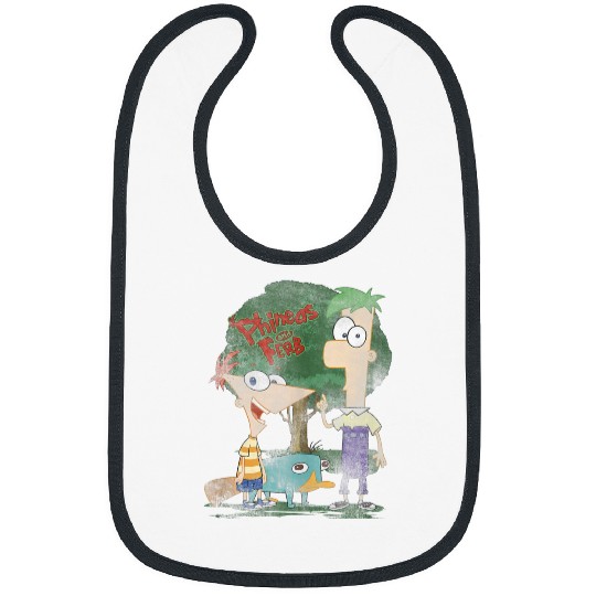 Disneys Phineas And Ferb Hanging Out With Perry Distressed Bibs