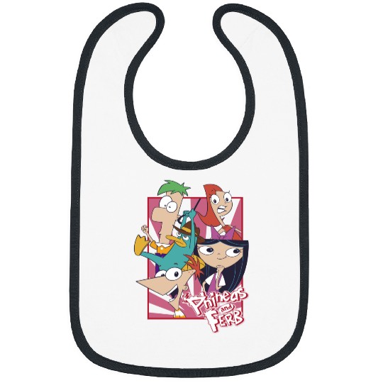 Disneys Phineas And Ferb With Friends Cute Group Shot Bibs