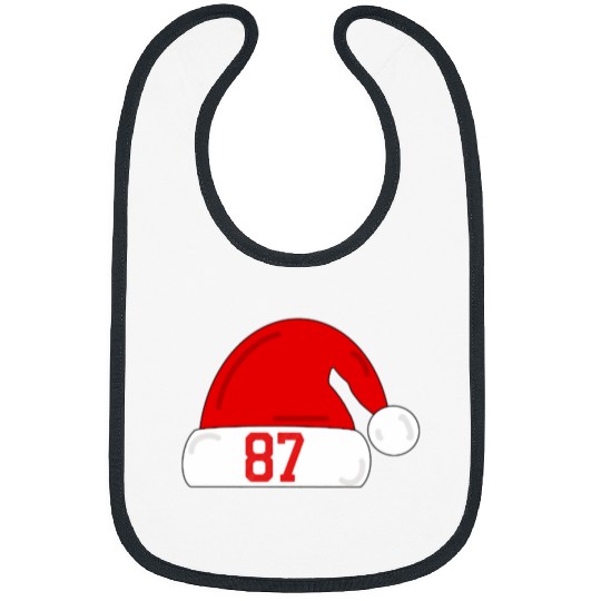 Tayl0r Swift Travis Kelce Christmas Game Santa Hat Bibs