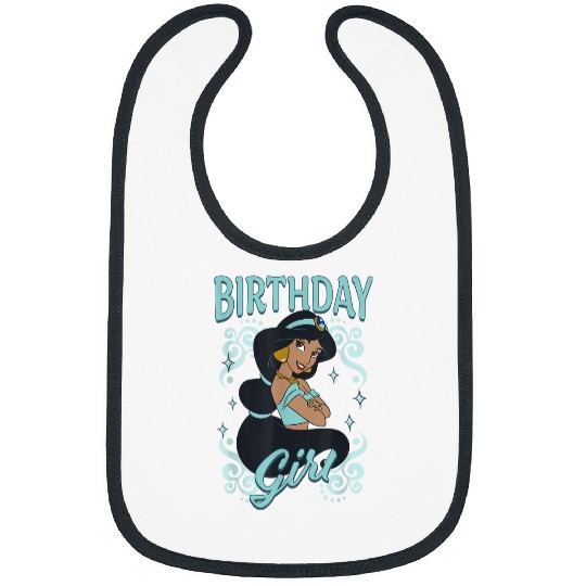 disneyss Aladdin Birthday Girl Princess Jasmine Chest Portrait  Gifts Bibs