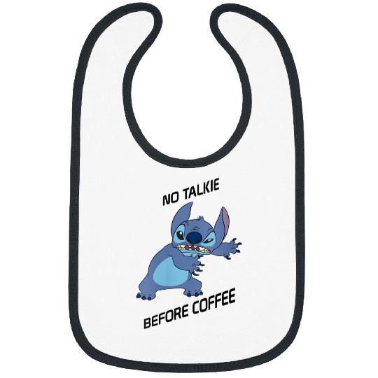 disneyss Lilo Stitch No Talkie Before Coffee Grumpy Stitch  Gifts Bibs
