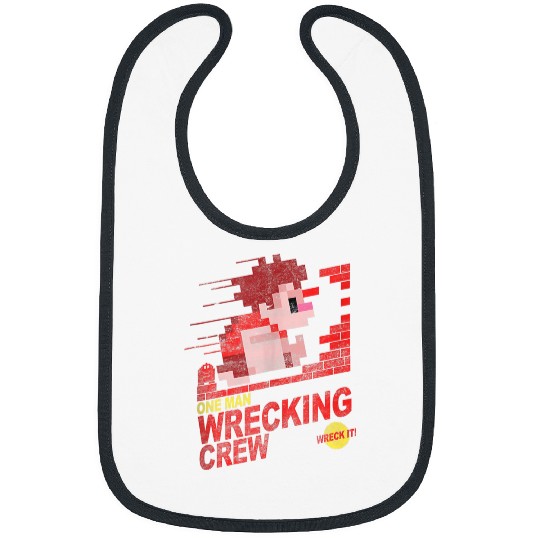  disneys Wreck-it Ralph One Man Wrecking Crew Vintage Cover Gifts Bibs