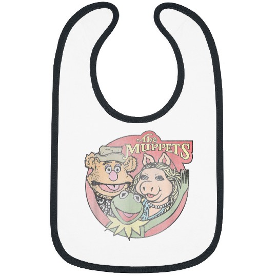 disneys The Muppets Kermit Fozzie Miss Piggy Vintage Badge  gifts Bibs