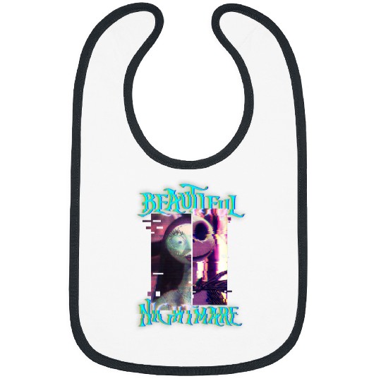 disneys The Nightmare Before Christmas Jack And Sally Glitch Bibs