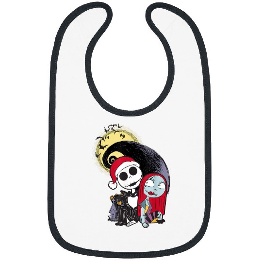 disneys The Nightmare Before Christmas Jack Sally Santa Hat Bibs