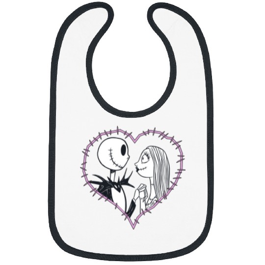 disneys The Nightmare Before Christmas Jack Sally Heart Bibs