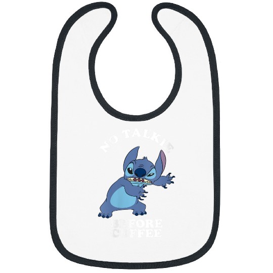 disneys Lilo Stitch No Talkie Before Coffee Grumpy Alien Bibs