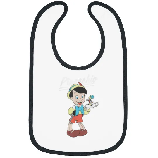 disneys Pinocchio And Jiminy Cricket Bibs