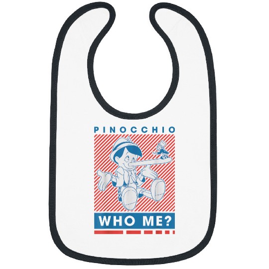 disneys Pinocchio And Jiminy Cricket Who Me Bibs