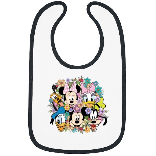 Disney Epcot Flower And Garden Festival Shirt, Floral Mickey And Friends Shirt Bibs