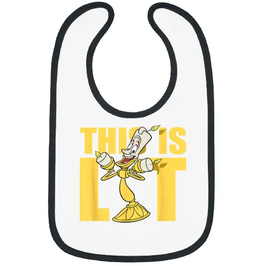 Disney Beauty and the Beast Lumiere This is Lit Bibs