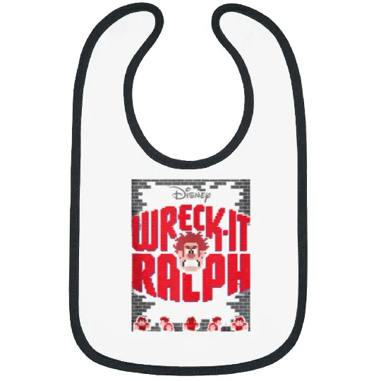disneys Wreck it Ralph Wrecked Brick Wall Video Game Sprites Bibs