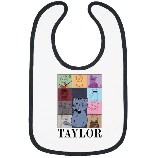 Discover Taylor Personalized Name I Love Taylor Girl Groovy 70's Bibs