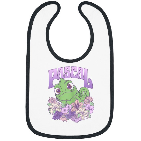Disney Tangled Cute Pascal Floral Pastel Big Chest Portrait Gifts Trends Bibs