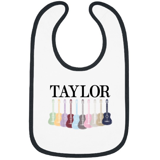Discover Taylor Name Personalized I Love Taylor Girl Groovy 70's Bibs