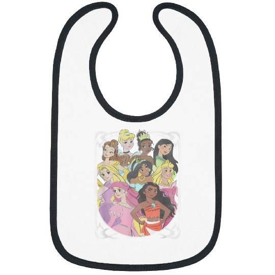 Disney Princess Royal Framed Group Portrait Vint Bibs