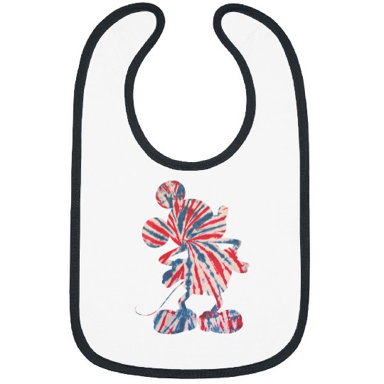 disneys mickeys Mouse Red White Blue Tie Dye Bibs