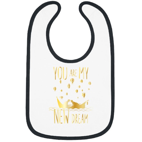 disneys The Little Mermaid You Are My New Dream Gold Logo Bibs