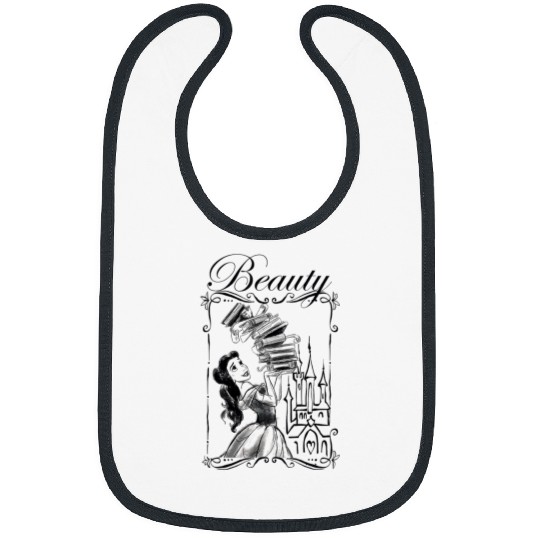 Disney Beauty and the Beast Belle Book Stack Ske Bibs