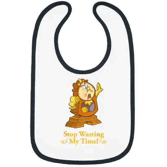 Disney Beauty and the Beast Cogsworth Stop Wasti Bibs