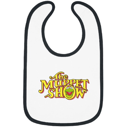 disneys The Muppets Show Kermit Neon Big Chest Text Logo V2 Bibs