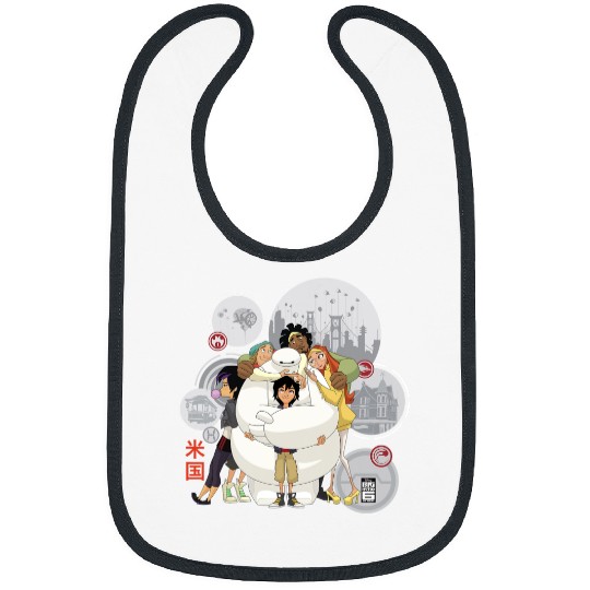Disney Big Hero 6 TV Series Baymax Hugs Graphic Bibs